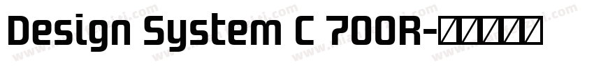 Design System C 700R字体转换